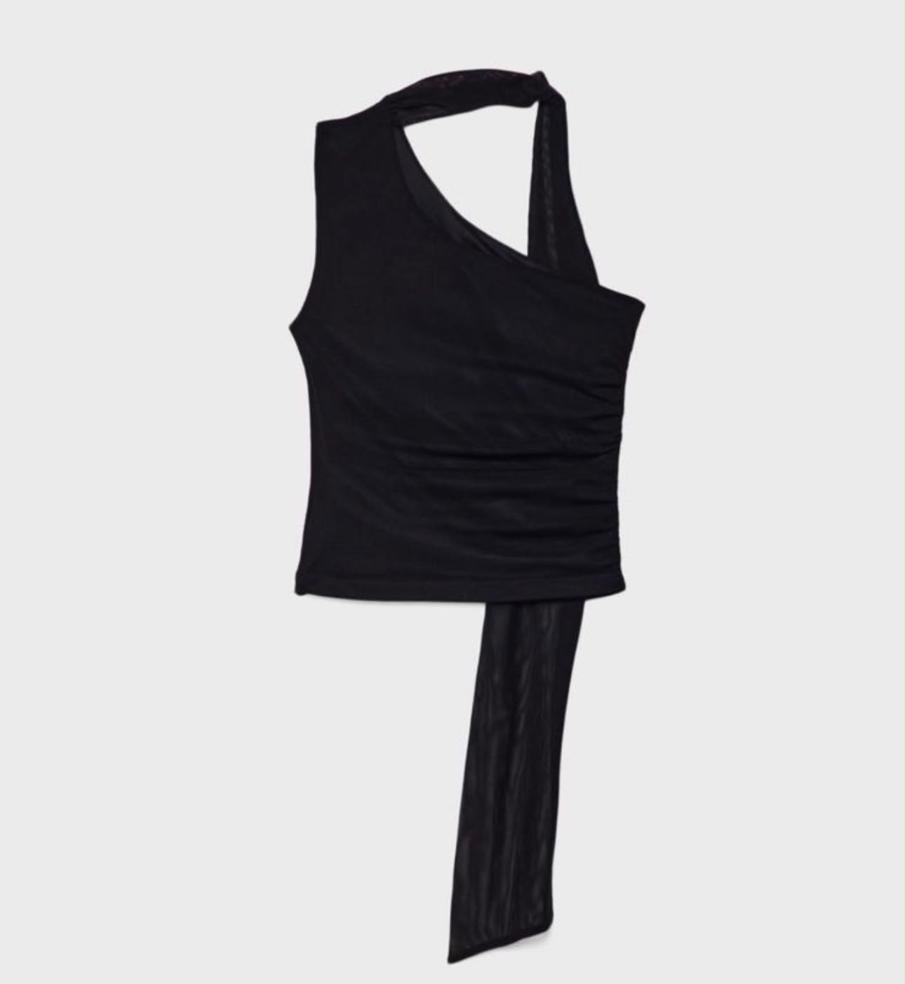 Top asymétrique noir